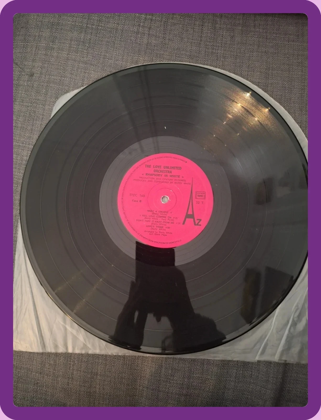 Barry White Rhapsody In White 33T – photo 4